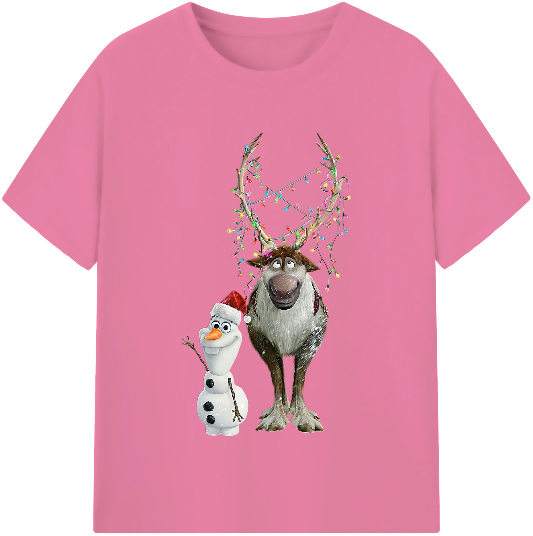 （画像用） アナと雪の女王 アンナ エルサ Frozen Anna Elsa 綿100％半袖Tシャツ（フロントプリント）